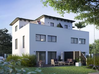 Fertighaus Haus 100 von TALBAU-Haus Schlüsselfertig ab 277864€, Cubushaus Außenansicht 1