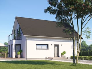 Fertighaus Haus 101 von TALBAU-Haus Schlüsselfertig ab 239525€, Satteldach-Klassiker Außenansicht 1