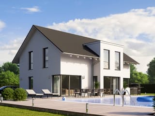 Fertighaus Haus 120 von TALBAU-Haus Schlüsselfertig ab 264266€, Satteldach-Klassiker Außenansicht 1