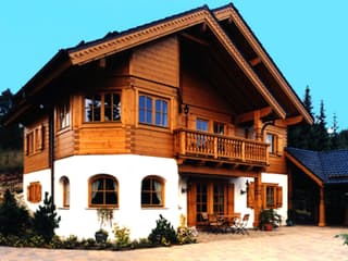 Fertighaus Tauernblick von TIROLIA Ausbauhaus ab 161300€, Blockhaus Außenansicht 1