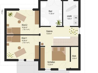 Fertighaus Taunusstein von Keitel-Haus, Pultdachhaus Grundriss 2