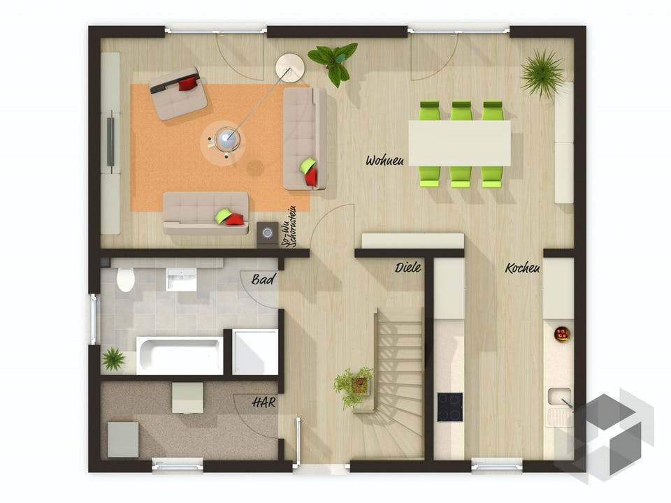 Aktionshaus Aspekt 133 von Town & Country Haus Deutschland Grundriss