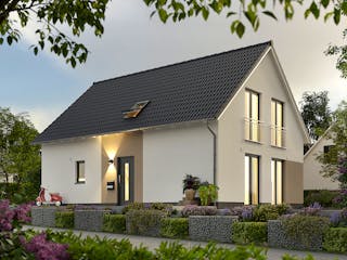 Massivhaus Bodensee 129 von Town & Country Haus Deutschland Schlüsselfertig ab 240750€, Satteldach-Klassiker Außenansicht 2