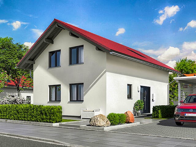 Massivhaus Bodensee 129 - Süd von Town & Country Haus Deutschland Schlüsselfertig ab 240750€, Außenansicht 2