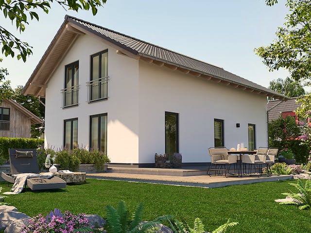 Massivhaus Bodensee 129 - Süd von Town & Country Haus Deutschland Schlüsselfertig ab 240750€, Außenansicht 3