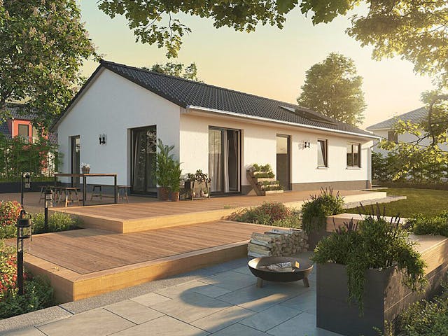 Massivhaus Bungalow 100 von Town & Country Haus Deutschland Schlüsselfertig ab 204350€, Bungalow Außenansicht 1 Massivhaus Bungalow 100 von Town & Country Haus Deutschland Schlüsselfertig ab 204350€, Bungalow Außenansicht 1
