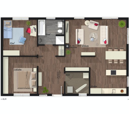 Town & Country - Bungalow 100 Floorplan 1