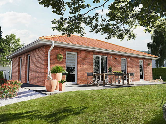 Massivhaus Bungalow 110 von Town & Country Haus Deutschland Schlüsselfertig ab 211890€, Bungalow Außenansicht 2