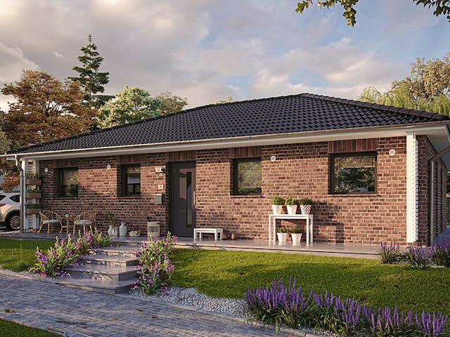 Massivhaus Bungalow 110 von Town & Country Haus Deutschland Schlüsselfertig ab 211890€, Bungalow Außenansicht 4