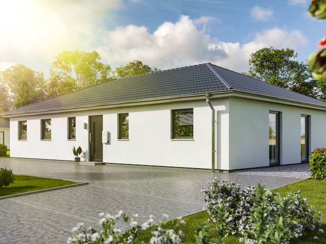 Massivhaus Bungalow 131 von Town & Country Haus Deutschland Schlüsselfertig ab 246290€, Bungalow Außenansicht 2