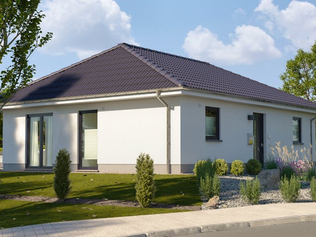 Massivhaus Bungalow 92 von Town & Country Haus Deutschland Schlüsselfertig ab 192950€, Bungalow Außenansicht 2