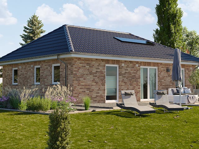 Massivhaus Bungalow 92 von Town & Country Haus Deutschland Schlüsselfertig ab 192950€, Bungalow Außenansicht 4