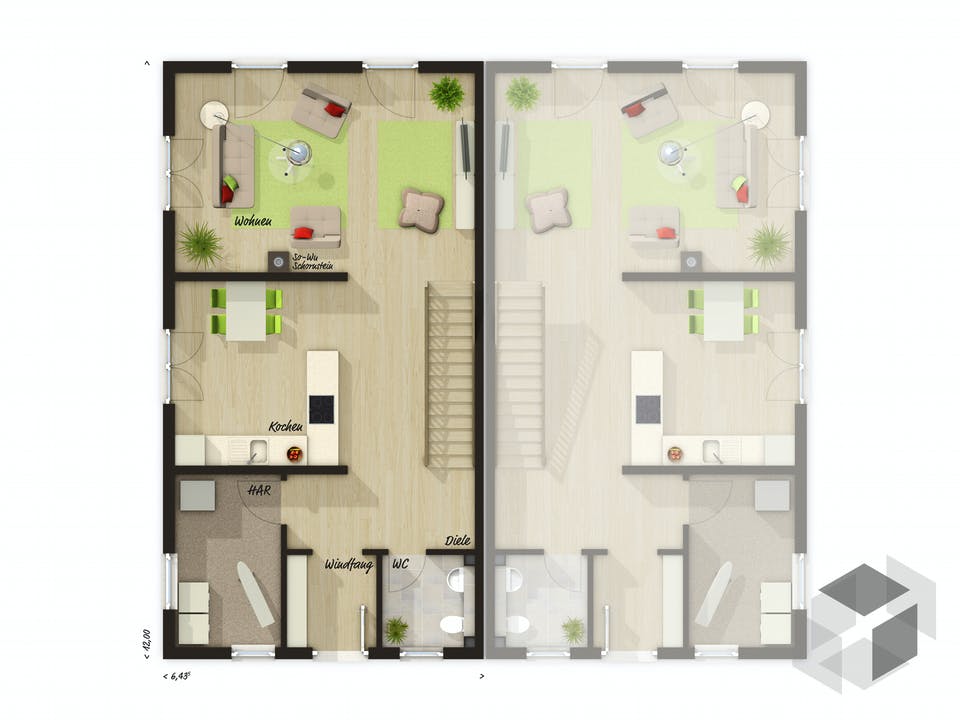 DH Aura 125 von Town & Country Haus Deutschland Grundriss