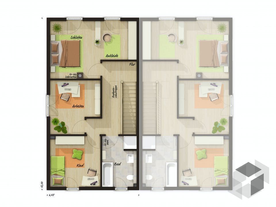 DH Aura 125 von Town & Country Haus Deutschland Grundriss