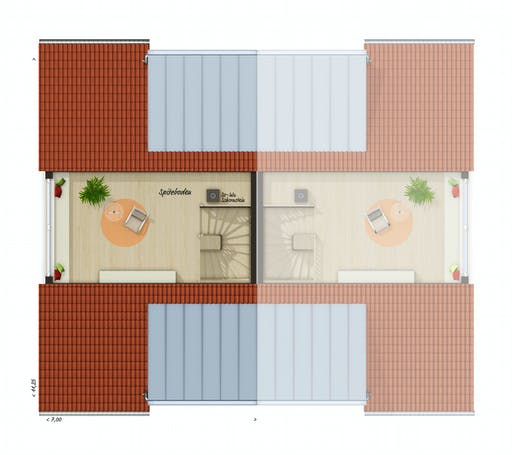 Massivhaus DH Duett 125 von Town & Country Haus Deutschland Schlüsselfertig ab 213170€, Satteldach-Klassiker Grundriss 3