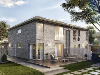 Massivhaus DH Aura 136 von Town & Country Haus Deutschland Schlüsselfertig ab 259990€, Stadtvilla Außenansicht 3