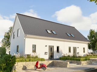 Massivhaus FürDich Doppelhaus von Town & Country Haus Deutschland Schlüsselfertig ab 177390€, Außenansicht 2