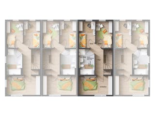 Massivhaus Reihenhaus FürEuch von Town & Country Haus Deutschland Schlüsselfertig ab 141780€, Grundriss 2