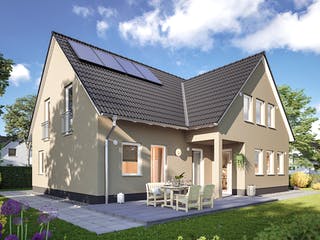 Massivhaus Domizil 192 von Town & Country Haus Deutschland Schlüsselfertig ab 349450€, Satteldach-Klassiker Außenansicht 3