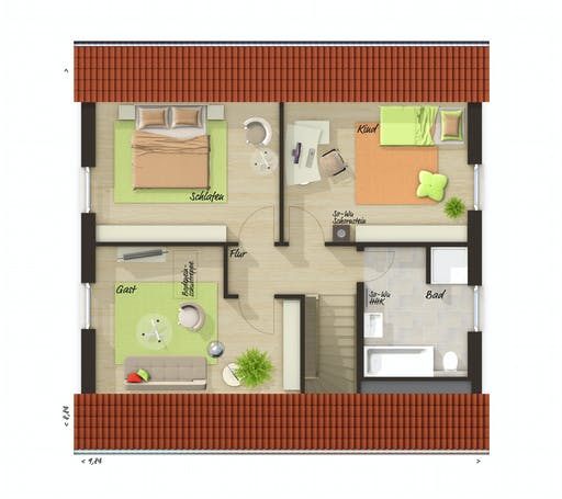 Massivhaus Edition Clever 138+ von Town & Country Haus Deutschland Schlüsselfertig ab 261290€, Grundriss 2