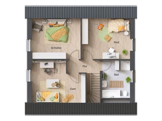 Massivhaus Edition Clever 138+ von Town & Country Haus Deutschland Schlüsselfertig ab 273750€, Grundriss 3