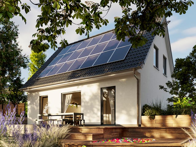 Massivhaus Flair 110 von Town & Country Haus Deutschland Schlüsselfertig ab 210450€, Satteldach-Klassiker Außenansicht 2