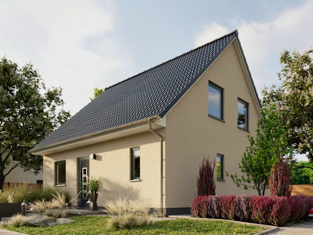 Massivhaus Flair 110 von Town & Country Haus Deutschland Schlüsselfertig ab 210450€, Satteldach-Klassiker Außenansicht 4