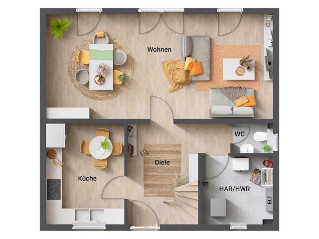 Massivhaus Flair 113 von Town & Country Haus Deutschland Schlüsselfertig ab 222850€, Satteldach-Klassiker Grundriss 1 Massivhaus Flair 113 von Town & Country Haus Deutschland Schlüsselfertig ab 222850€, Satteldach-Klassiker Grundriss 1