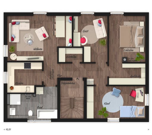Massivhaus Stadthaus Flair 180 DUO von Town & Country Haus Deutschland Schlüsselfertig ab 301200€, Stadtvilla Grundriss 1