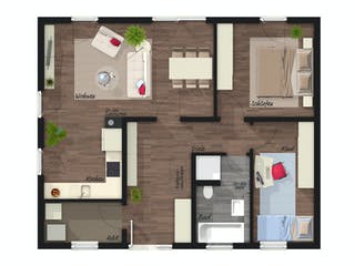 Massivhaus Forever Young von Town & Country Haus Deutschland Schlüsselfertig ab 160550€, Satteldach-Klassiker Grundriss 1