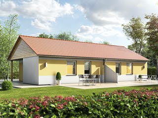 Massivhaus Glückswelthaus Duo Bungalow 45 von Town & Country Haus Deutschland Schlüsselfertig ab 135690€, Außenansicht 1