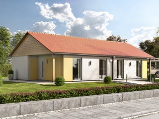 Massivhaus Glückswelthaus Duo Bungalow 45 von Town & Country Haus Deutschland Schlüsselfertig ab 135690€, Außenansicht 2