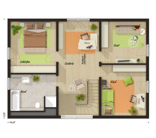 Massivhaus Landhaus 142 Modern von Town & Country Haus Deutschland Schlüsselfertig ab 258900€, Grundriss 2