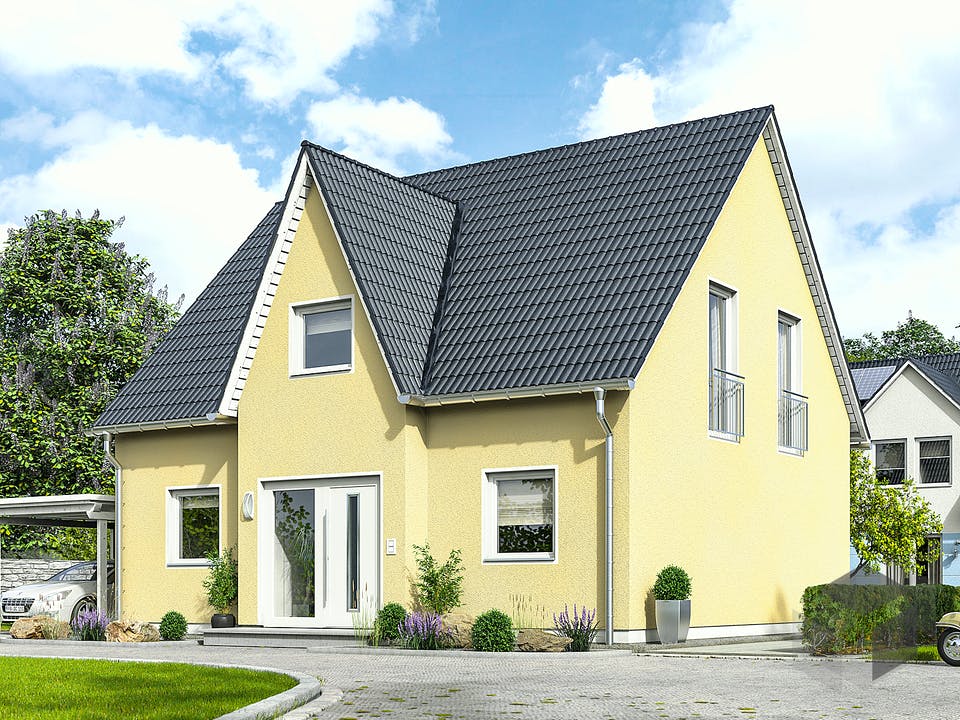 Massivhaus Lifestyle 120 von Town & Country Haus Deutschland Schlüsselfertig ab 210150€, Satteldach-Klassiker Außenansicht 1