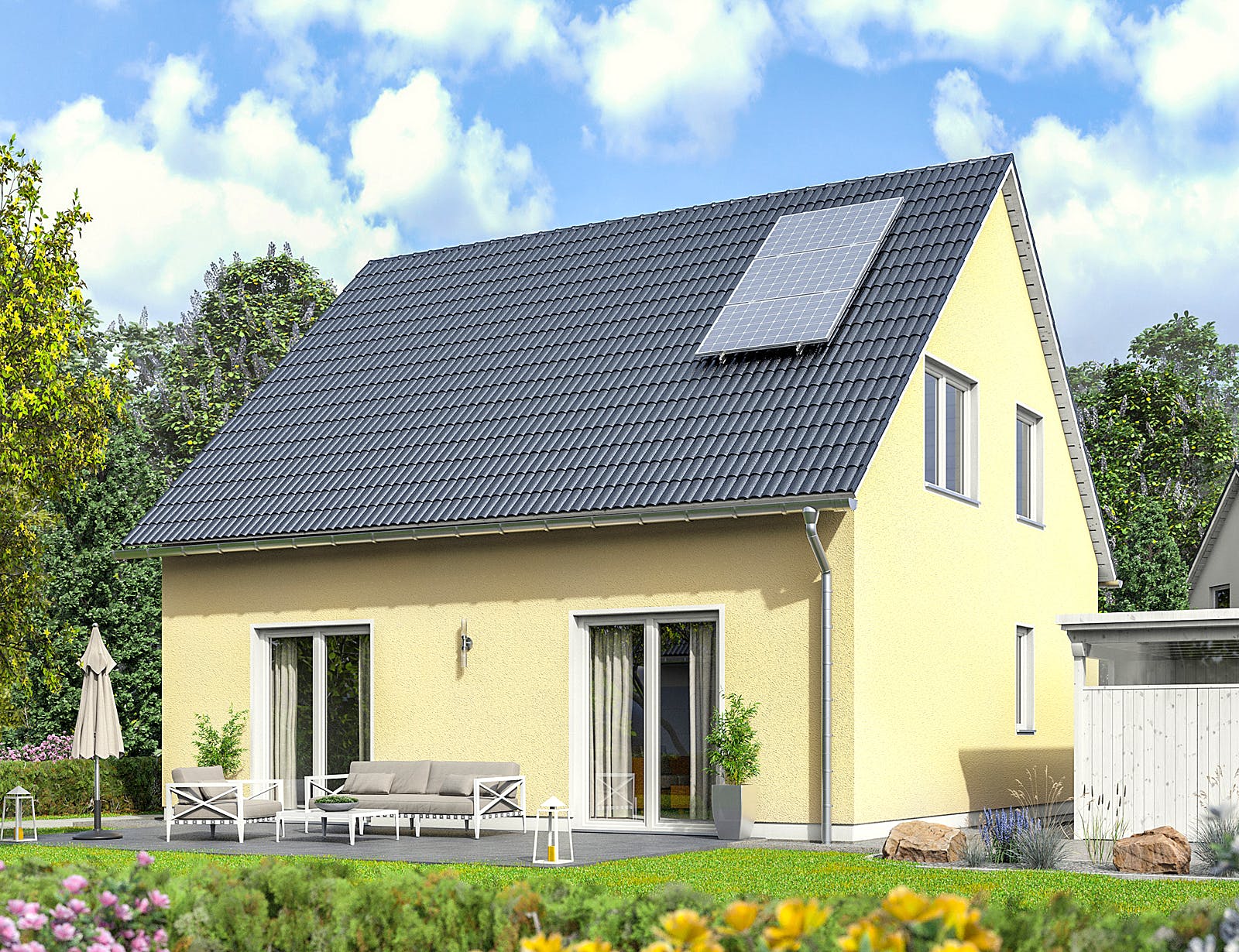 Massivhaus Lifestyle 120 (inactive) von Town & Country Haus Deutschland Schlüsselfertig ab 189150€, Außenansicht 2
