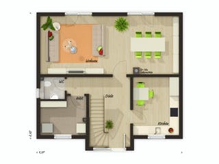 Massivhaus Lifestyle 120 von Town & Country Haus Deutschland Schlüsselfertig ab 189150€, Satteldach-Klassiker Grundriss 1