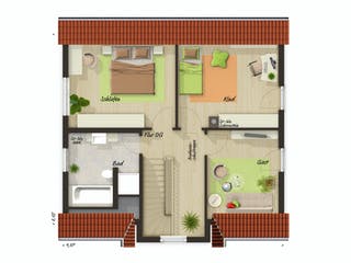 Massivhaus Lifestyle 120 von Town & Country Haus Deutschland Schlüsselfertig ab 189150€, Satteldach-Klassiker Grundriss 2