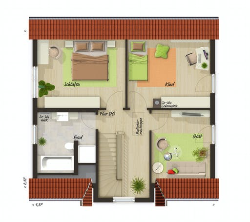Massivhaus Lifestyle 120 von Town & Country Haus Deutschland Schlüsselfertig ab 210150€, Satteldach-Klassiker Grundriss 2