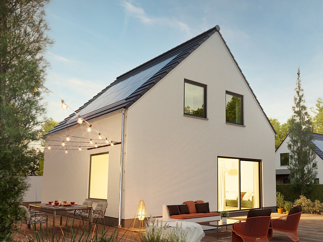 Massivhaus Raumwunder 100 von Town & Country Haus Deutschland Schlüsselfertig ab 204350€, Satteldach-Klassiker Außenansicht 1