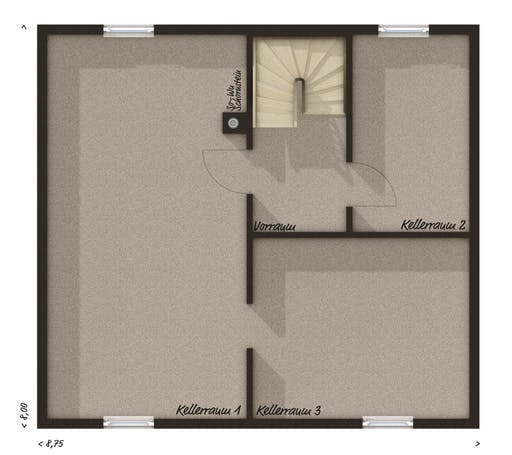 Massivhaus Raumwunder 100 von Town & Country Haus Deutschland Schlüsselfertig ab 185010€, Satteldach-Klassiker Grundriss 3