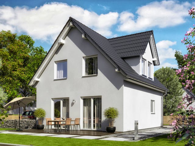 Massivhaus Raumwunder 90 von Town & Country Haus Deutschland Schlüsselfertig ab 194250€, Satteldach-Klassiker Außenansicht 4