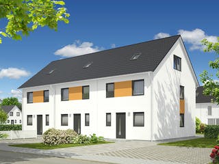 Massivhaus Reihenhaus Mainz 128 von Town & Country Haus Deutschland Schlüsselfertig ab 232600€, Außenansicht 5 Massivhaus Reihenhaus Mainz 128 von Town & Country Haus Deutschland Schlüsselfertig ab 232600€, Außenansicht 5