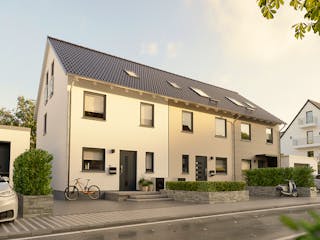 Massivhaus Reihenhaus Mainz 128 von Town & Country Haus Deutschland Schlüsselfertig ab 247490€, Außenansicht 2