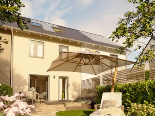 Massivhaus Reihenhaus Mainz 128 von Town & Country Haus Deutschland Schlüsselfertig ab 247490€, Außenansicht 3