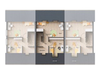 Massivhaus Reihenhaus Mainz 128 von Town & Country Haus Deutschland Schlüsselfertig ab 239150€, Grundriss 3