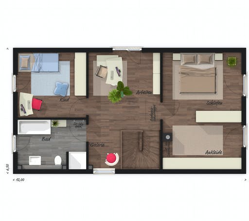 Massivhaus Stadthaus Aura 125 von Town & Country Haus Deutschland Schlüsselfertig ab 210530€, Grundriss 2