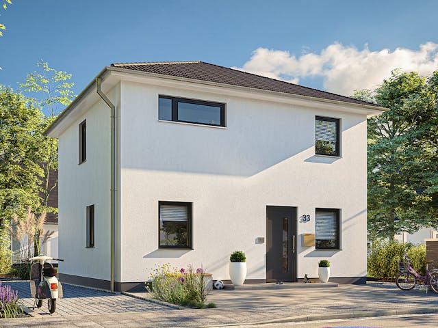 Massivhaus Stadthaus 100 von Town & Country Haus Deutschland Schlüsselfertig ab 218200€, Stadtvilla Außenansicht 2