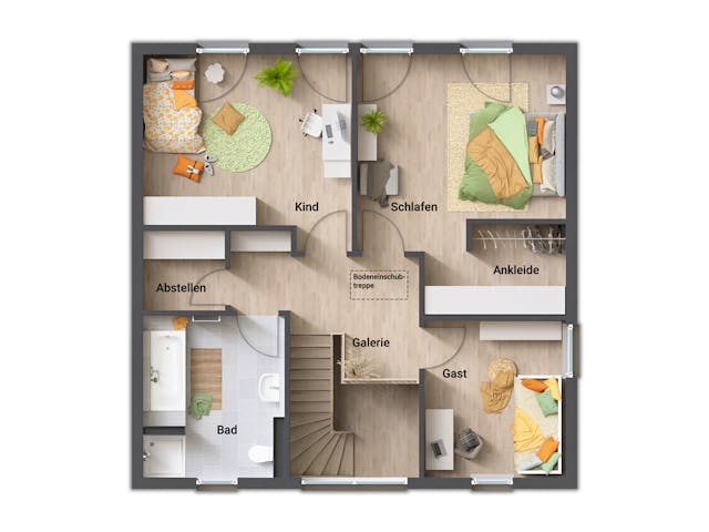 Massivhaus Stadtvilla 145 von Town & Country Haus Deutschland Schlüsselfertig ab 257150€, Stadtvilla Grundriss 2