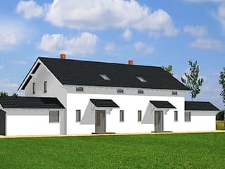 Fertighaus Tegernsee von Ludwig Andrä Holzbau Schlüsselfertig ab 217748€, Satteldach-Klassiker Außenansicht 1