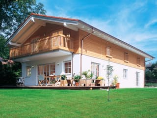 Fertighaus Tegernsee von Keitel-Haus, Blockhaus Außenansicht 1